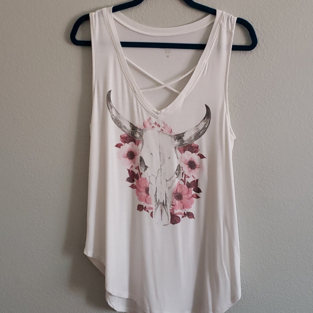 Women's skull tank top